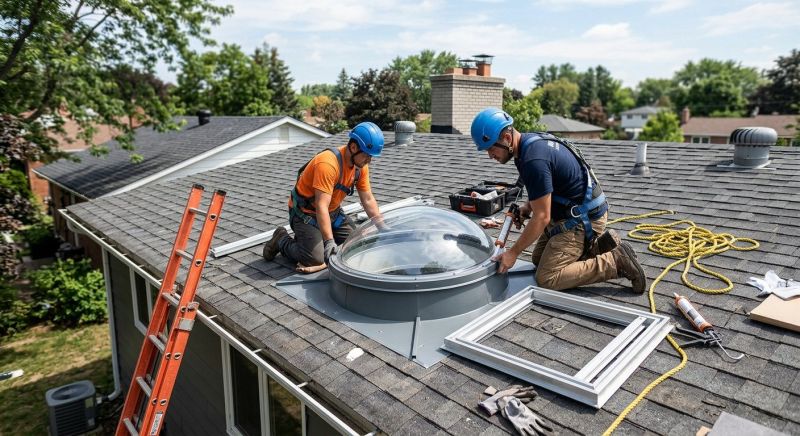 Dome Skylight Installation in Puyallup, WA